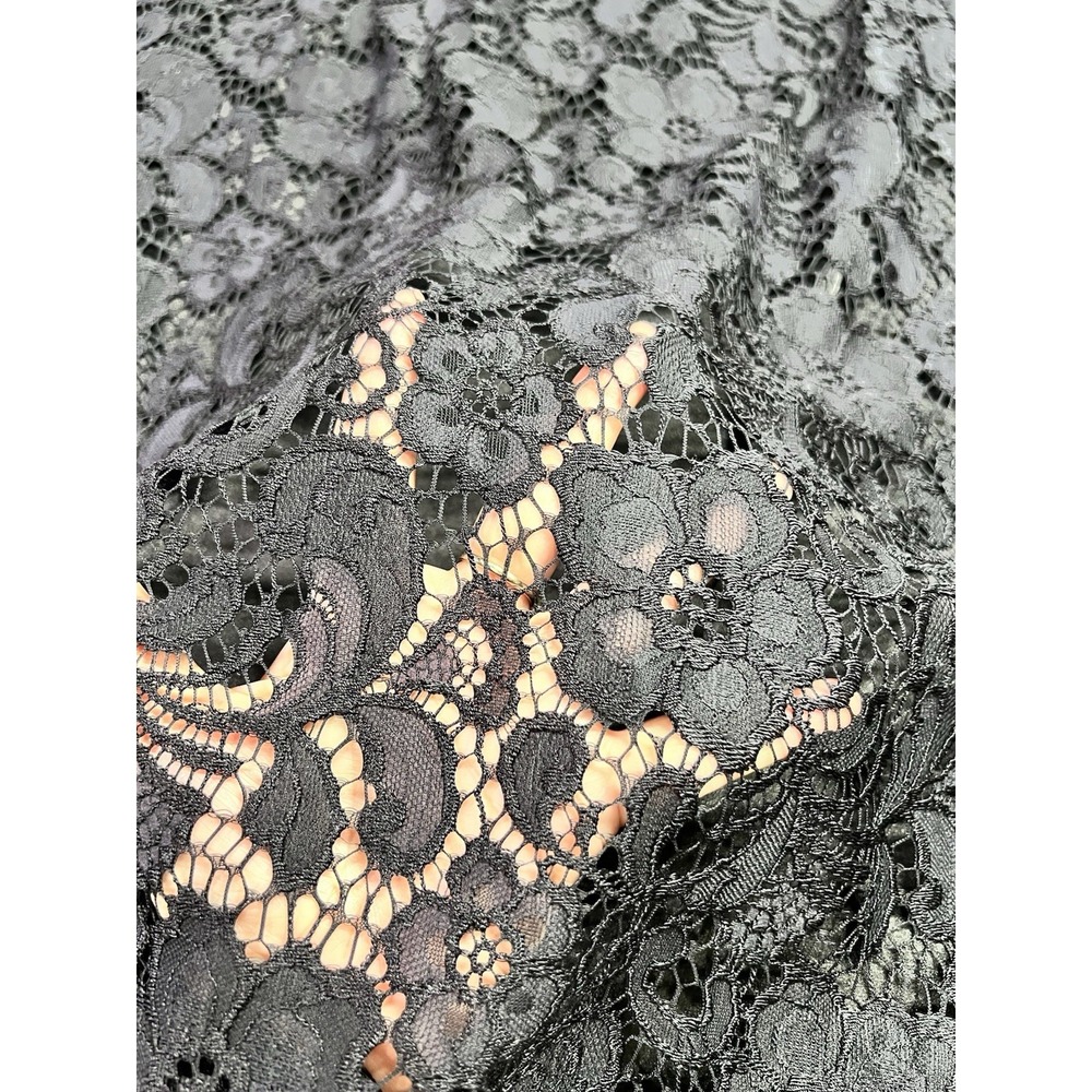 Le Chateau Black Lace Cocktail Dress Size XL Made In Canada - Picture 7 of 9